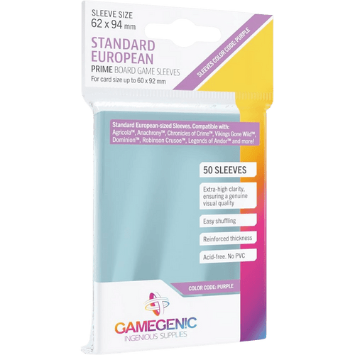 Gamegenic Sleeves: Standard European Size (50ct)