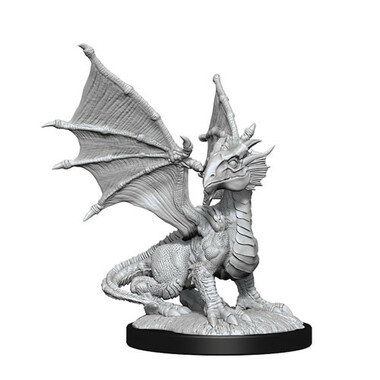 Dungeons & Dragons: Nolzur's Marvelous Unpainted Miniatures - Silver Dragon Wyrmling & Female Halfling (Wave 13)