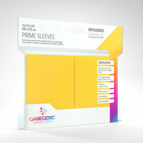 Game Genic Sleeves: Yellow Standard Size Prime Sleeves (100ct)