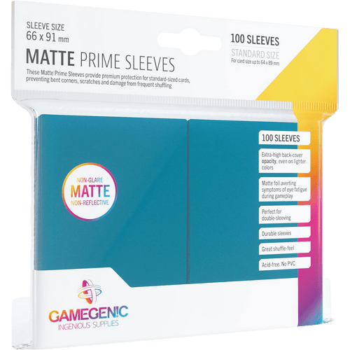 Gamegenic Sleeves: Blue Standard Size Matte Prime Sleeves (100ct)