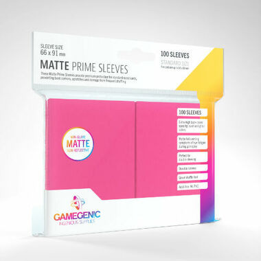 Gamegenic Sleeves: Pink Standard Size Matte Prime Sleeves (100ct)