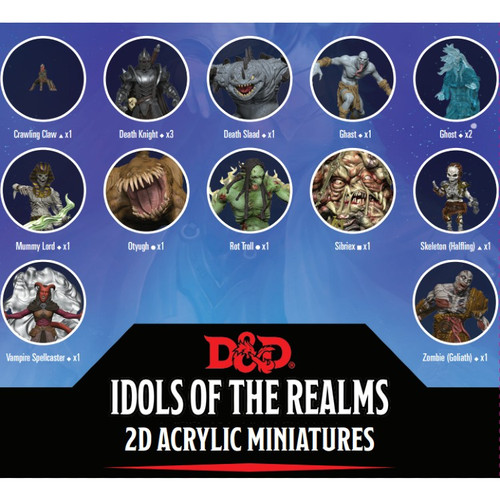 Dungeons & Dragons: Idols of the Realms - Boneyard 2D Acrylic Miniatures Set 1