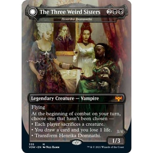 The Three Weird Sisters - Henrika Domnathi / Fiends of Darknest Night - Henrika, Infernal Seer: Mythic #335 - Innistrad: Crimson Vow