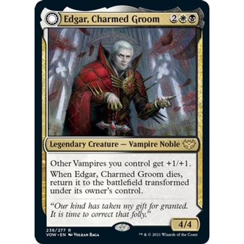 Edgar, Charmed Groom / Edgar Markov's Coffin: Rare #236 - Innistrad: Crimson Vow (Foil)