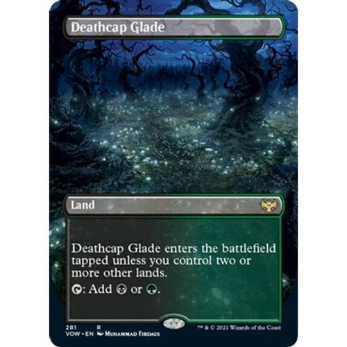 Deathcap Glade: Rare #281 - Innistrad: Crimson Vow (Borderless, Foil)