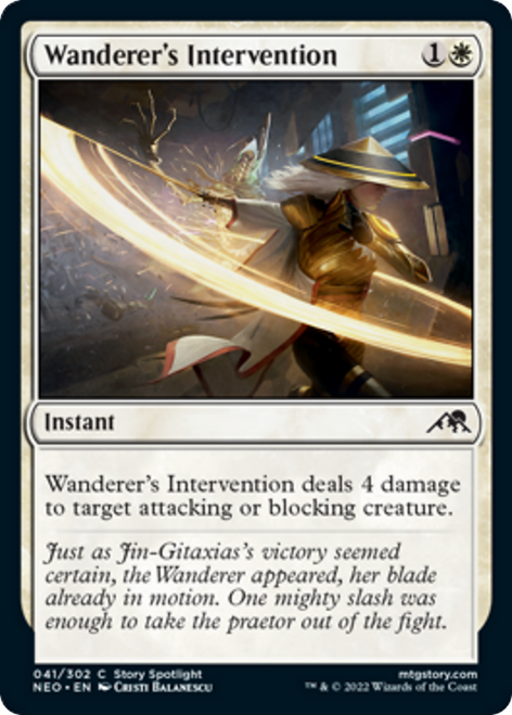 Wanderer's Intervention (NEO-041) - Kamigawa: Neon Dynasty Foil