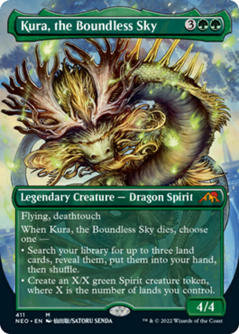 Kura, the Boundless Sky (NEO-411) - Kamigawa: Neon Dynasty (Borderless) Foil