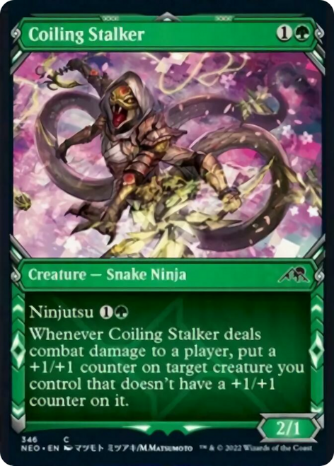 Coiling Stalker (NEO-346) - Kamigawa: Neon Dynasty: (Showcase)