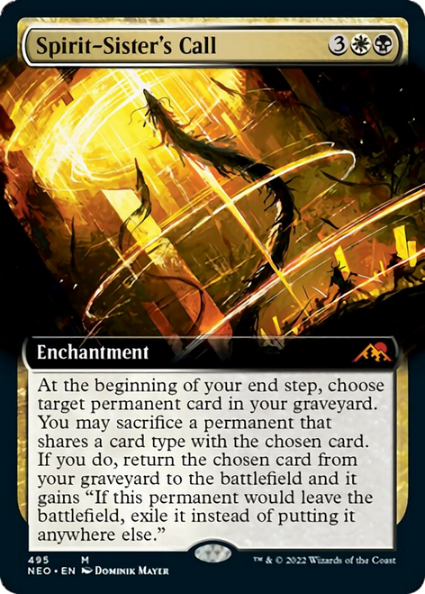 Spirit-Sister's Call (NEO-495) - Kamigawa: Neon Dynasty: (Extended Art)