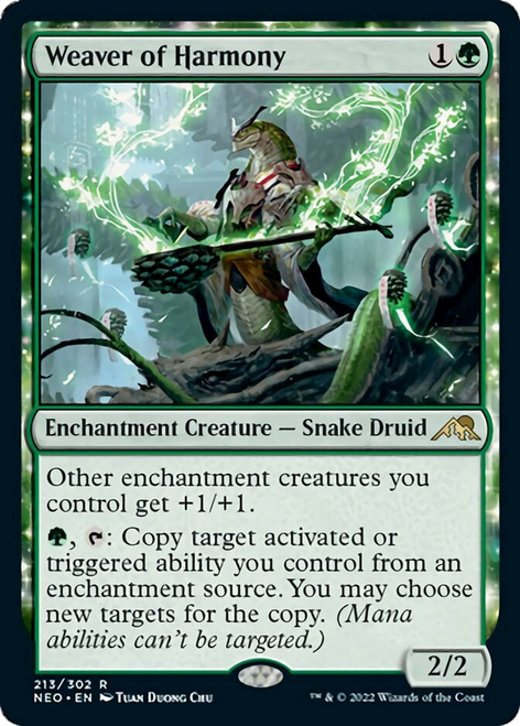 Weaver of Harmony (NEO-213) - Kamigawa: Neon Dynasty: (enchantment) Foil