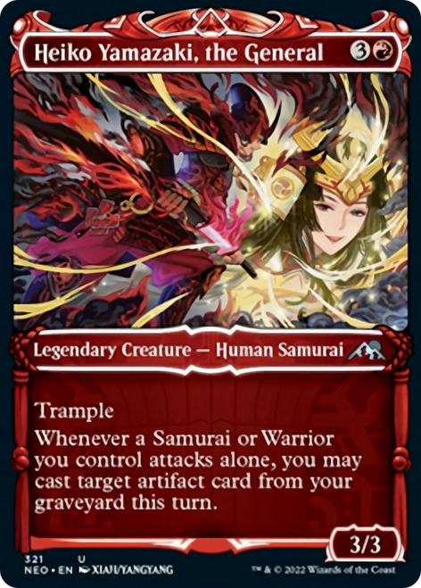 Heiko Yamazaki, the General (NEO-321) - Kamigawa: Neon Dynasty: (Showcase)