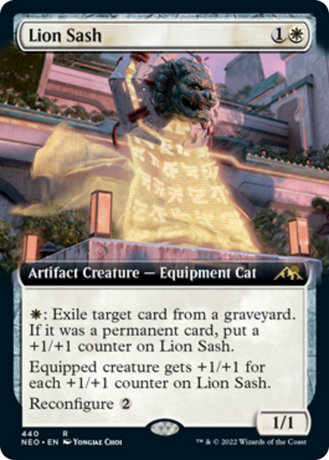 Lion Sash (NEO-440) - Kamigawa: Neon Dynasty: (Extended Art) Foil