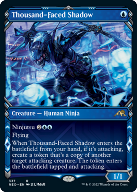 Thousand-Faced Shadow (NEO-337) - Kamigawa: Neon Dynasty: (Showcase) Foil