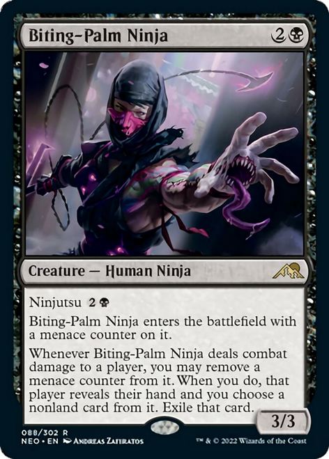 Biting-Palm Ninja (NEO-088) - Kamigawa: Neon Dynasty Foil
