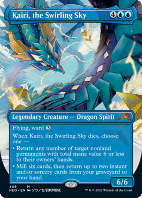 Kairi, the Swirling Sky (NEO-408) - Kamigawa: Neon Dynasty (Borderless) Foil