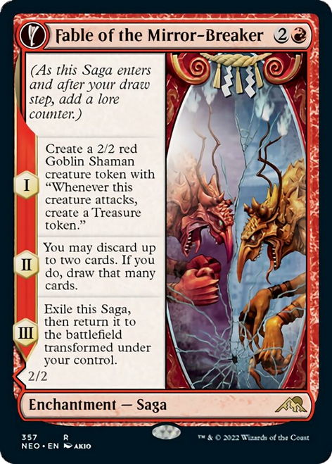 Fable of the Mirror-Breaker // Reflection of Kiki-Jiki (NEO-357) - Kamigawa: Neon Dynasty: (Showcase, fandfc) Foil