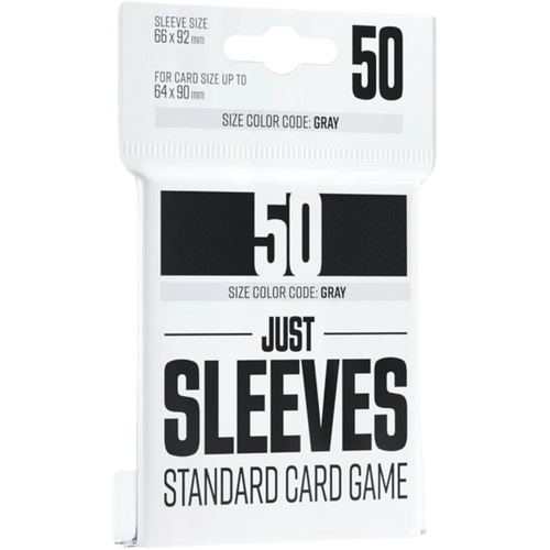 Gamegenic Sleeves: Just Sleeves - Black Standard Card Size (50ct)