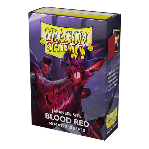 Dragon Shield: Blood Red - Matte Japanese Size Card Sleeves (60ct)