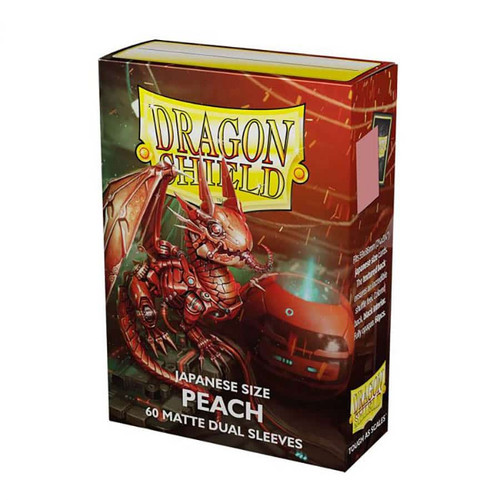 Dragon Shield: Peach - Matte Dual Japanese Size Card Sleeves (60ct)