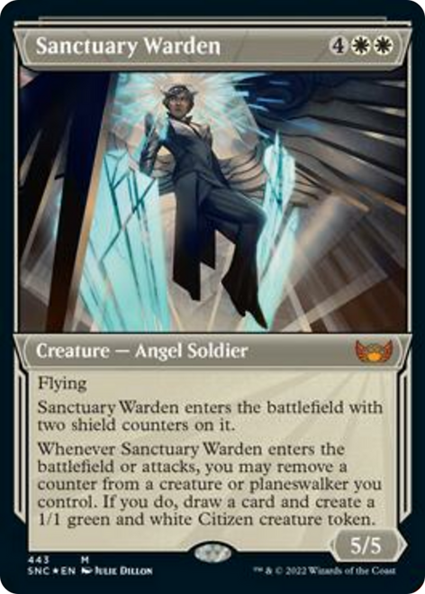 Sanctuary Warden: (Showcase) Etched Foil
