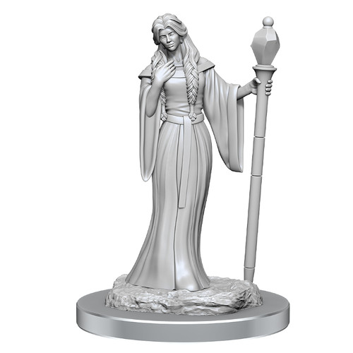 Critical Role Unpainted Miniatures: Female Human Wizard & Female Halfling Holy Warrior