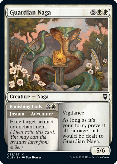 Guardian Naga // Banishing Coils (CLB-023) - Commander Legends: Battle for Baldur's Gate