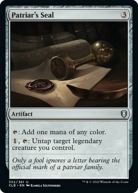 Patriar's Seal (CLB-332) - Commander Legends: Battle for Baldur's Gate