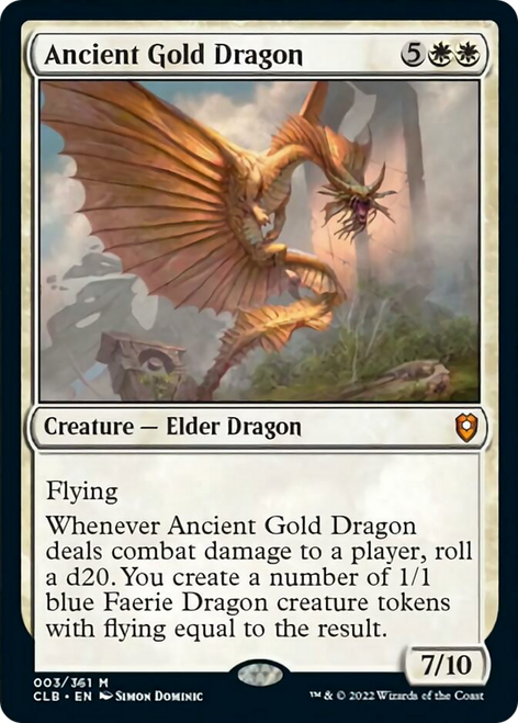 Ancient Gold Dragon (CLB-003) - Commander Legends: Battle for Baldur's Gate Foil