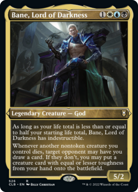 Bane, Lord of Darkness (CLB-526) - Commander Legends: Battle for Baldur's Gate Etched Foil