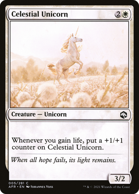 Celestial Unicorn (AFR-005) - Adventures in the Forgotten Realms Foil