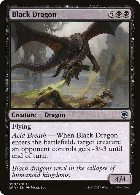 Black Dragon (AFR-090) - Adventures in the Forgotten Realms Foil