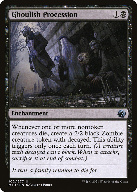 Ghoulish Procession (MID-102) - Innistrad: Midnight Hunt