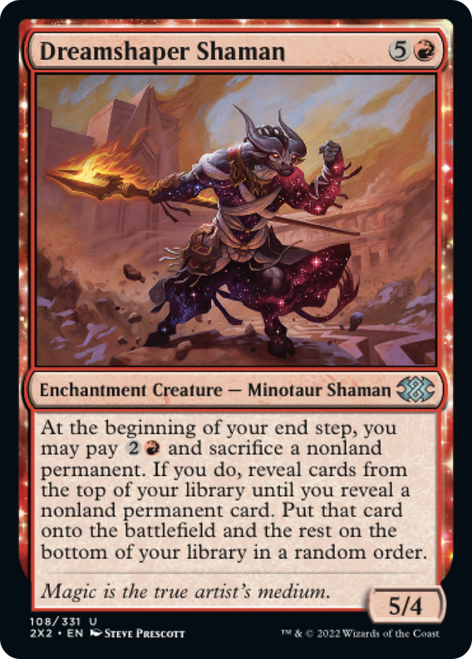 Dreamshaper Shaman (2X2-108) - Double Masters 2022: (enchantment) Foil