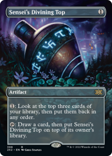 Sensei's Divining Top (2X2-398) - Double Masters 2022 (Borderless)