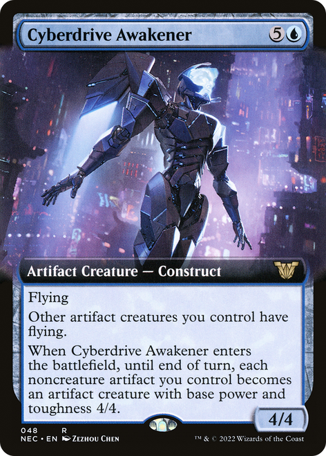 Cyberdrive Awakener (NEC-048) - Neon Dynasty Commander: (Extended Art)