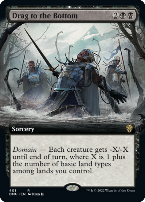 Drag to the Bottom (DMU-401) - Dominaria United: (Extended Art)