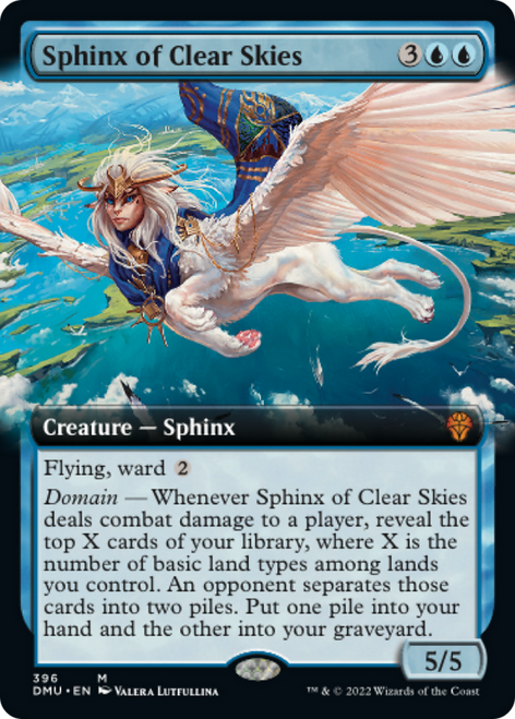 Sphinx of Clear Skies (DMU-396) - Dominaria United: (Extended Art)