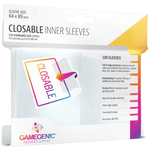 Gamegenic Sleeves: Closable Inner Sleeves (100)