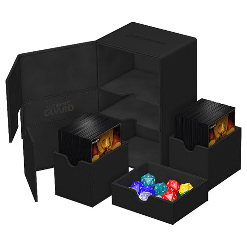 Ultimate Guard: Twin Flip'n'Tray XenoSkin Deck Case 160+ Monocolor - Black