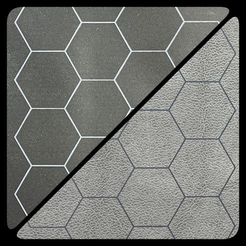 Chessex Reversible Battlemat: 1" Black/Grey Hexes (23.5" x 26")