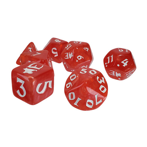 Munchkin Polyhedral Dice Set Red/White (7)