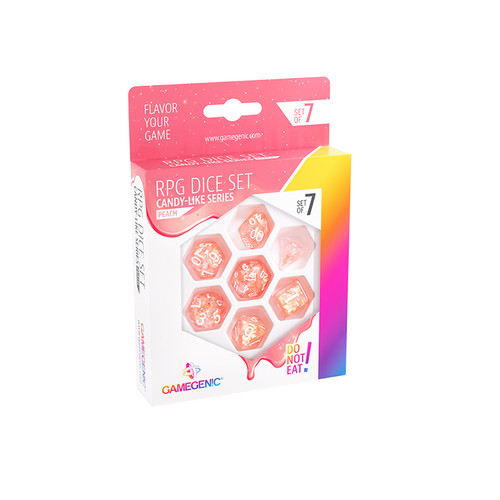 Game Genic Dice: Peach - Candy-like Series RPG Set (7)