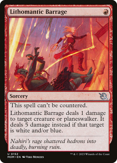 Lithomantic Barrage (MOM-152) - March of the Machine Foil