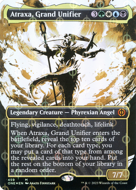 Atraxa, Grand Unifier (ONE-459) - Phyrexia: All Will Be One: (Showcase) (Borderless) Foil