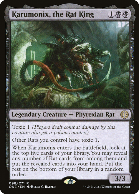 Karumonix, the Rat King (ONE-098) - Phyrexia: All Will Be One