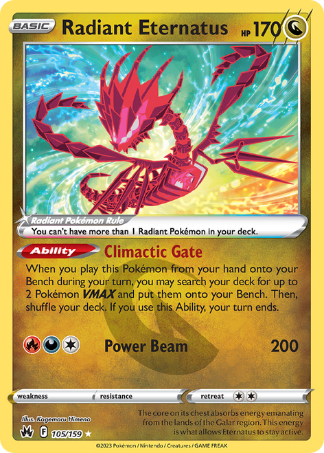 Radiant Eternatus 105/159 - Crown Zenith Holofoil