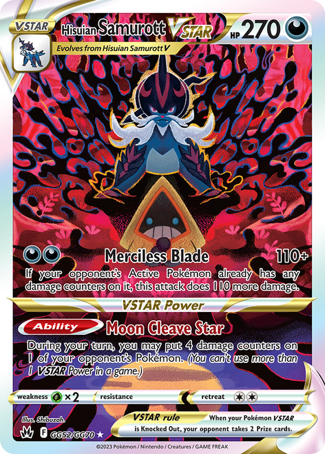 Hisuian Samurott VSTAR GG52/70 - Crown Zenith Galarian Gallery Holofoil