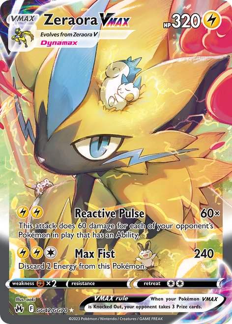 Zeraora VMAX GG42/70 - Crown Zenith Galarian Gallery Holofoil