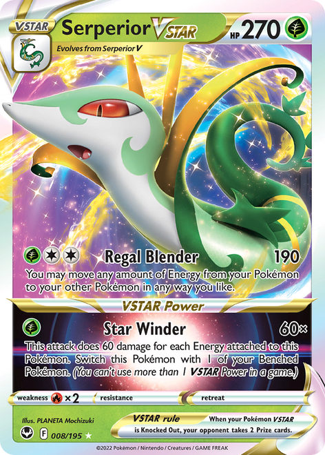 Serperior VSTAR 8/195 - Silver Tempest Holofoil