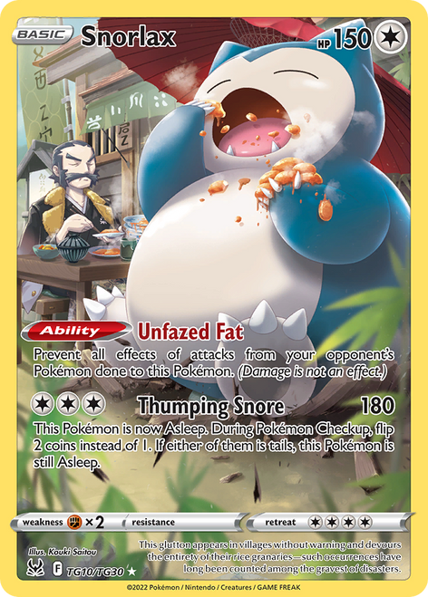 Snorlax TG10/30 - Lost Origin Trainer Gallery Holofoil